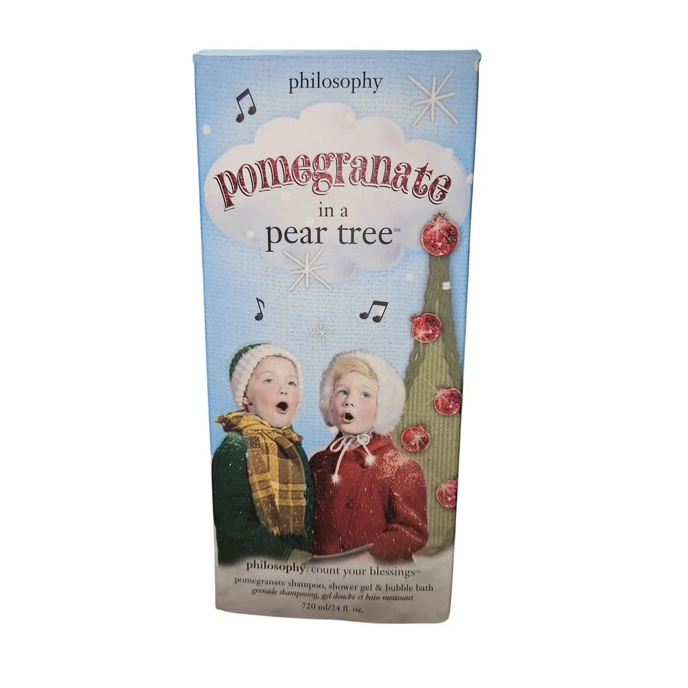 Philosophy Pomegranate In A Pear Tree 24oz Shampoo Bath Shower Gel Holiday Boxed